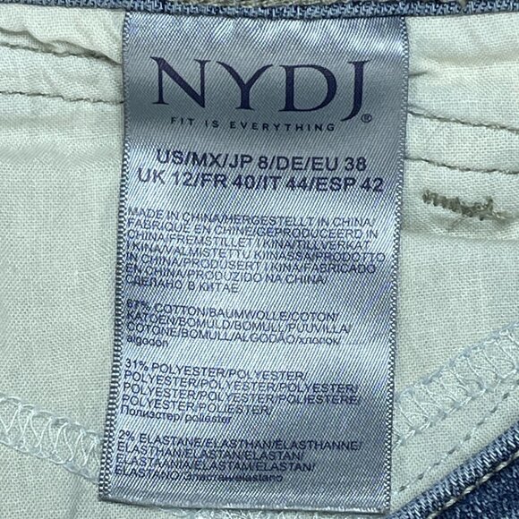 NYDJ Jeans Womens Size 6 Blue Girlfriend Mid Rise Light Wash Denim 31x27 Actual - Picture 12 of 14